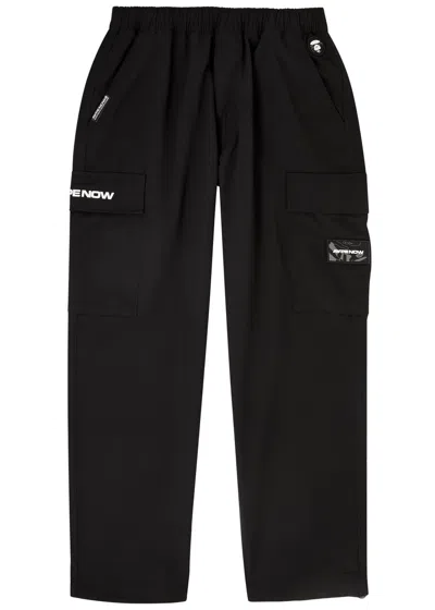 Aape Straight-leg Shell Cargo Trousers In Black