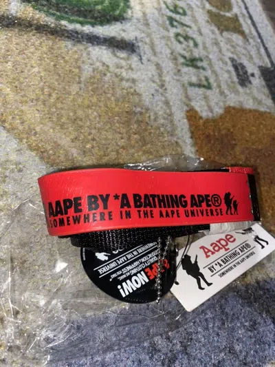 Pre-owned Aape X Bape Aape By A Bathing Ape Waist Belt In Black