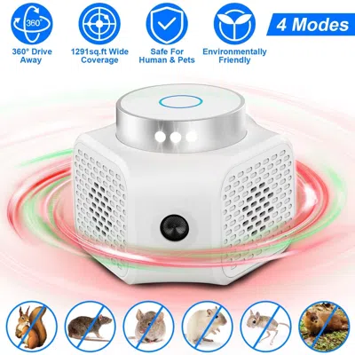 Aapo 360° Ultrasonic Rodent Chaser Electronic Plug-in Mouse Control For Indoor Use Rodent Deterrent With  In White