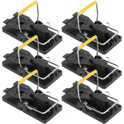 Aapo 6packs Mouse Traps Reusable Rat Rodent Killer Effective Pest Control Mouse Catcher Mice Snap Kill Tr In Black