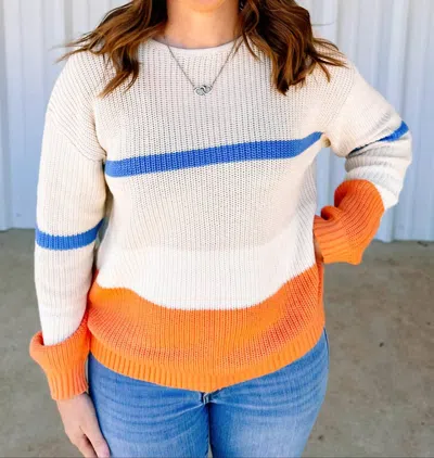 Aapparella Carson Sweater In Multi Color In White