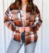 Aapparella Plaid Shacket In Brown In Brown