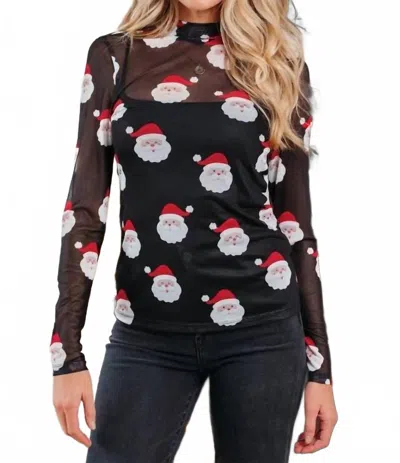 Aapparella Santa Mesh Top In Black