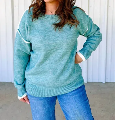 Aapparella Sheridan Sweater In Seagreen In Blue