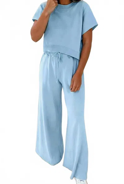 Aapparella Women's Around Town Comfort Set In Mist Blue In Multi