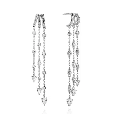 Aaria London Women's Alta Illusion Earrings - Silver