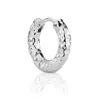 Aaria London Women's Bali Hammered Hoop - Silver