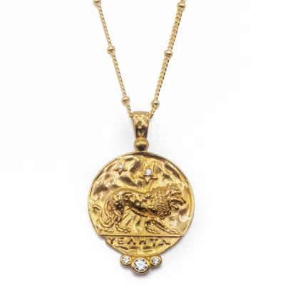 Aaria London Women's Clio Lion Necklace - Gold
