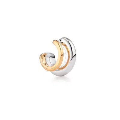 Aaria London Women's Gold / Silver Duo Ear Cuff