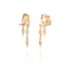 Aaria London Women's Gold / Silver Lynx Illusion Earrings