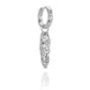 Aaria London Women's Iris Molten Spike Earring Charm - Silver