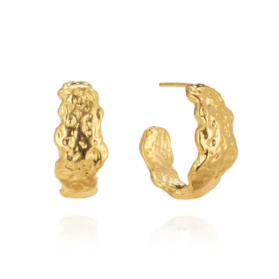 Aaria London Women's Lava Hoops - Gold