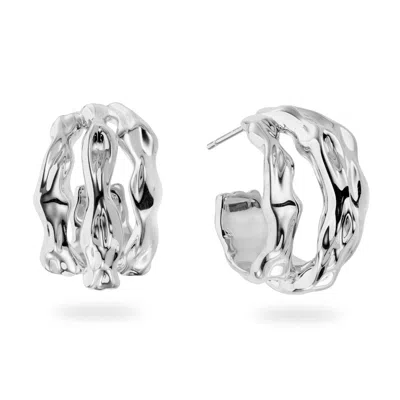 Aaria London Women's Mendoza Hoops - Silver