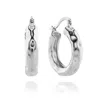 Aaria London Women's Mini Chateau Hoops- Silver