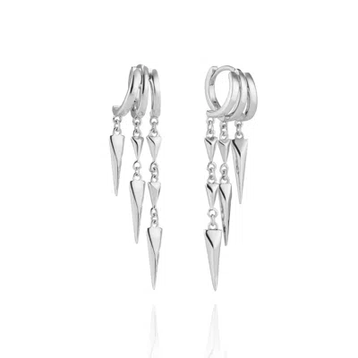 Aaria London Women's Paloma Illusion Earrings Silver