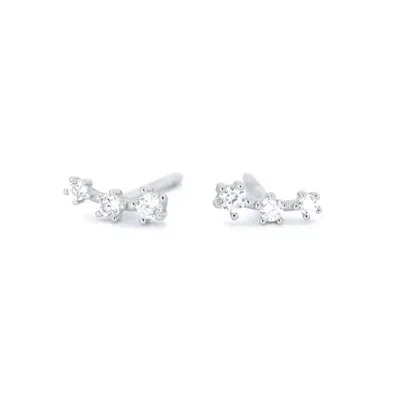 Aaria London Women's Santiago Stud Earrings - Silver