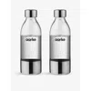 Aarke Steel 2-pack Small Pet Water Bottle Set In Steel