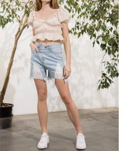 Aaron & Amber Bermuda Shorts In Vintage Blue