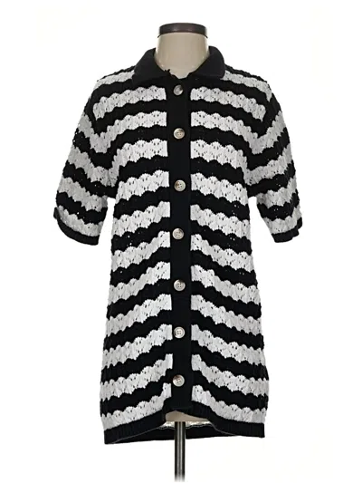 Pre-owned Aaron & Amber Cardigan Sweater In Black