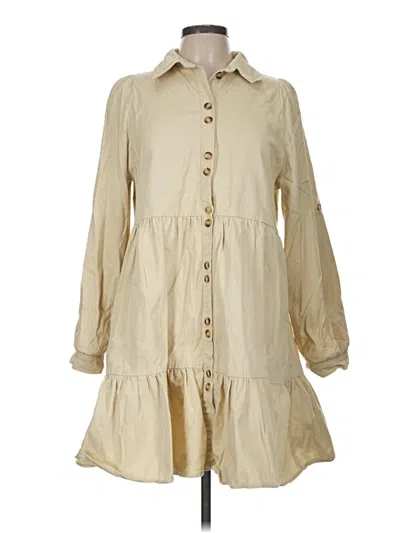 Pre-owned Aaron & Amber Casual Dress In Tan