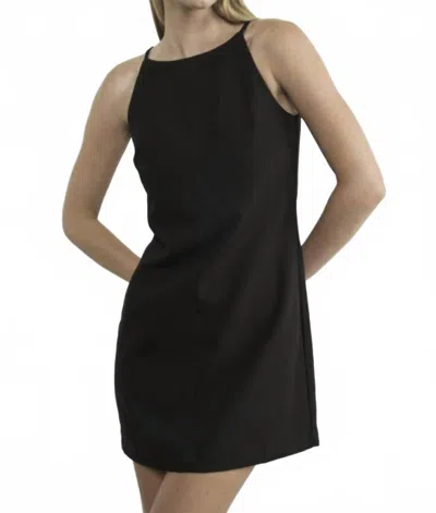 Aaron & Amber Halter Dress In Black