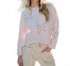 Aaron & Amber Lace Bow Spring Sweater In Pink