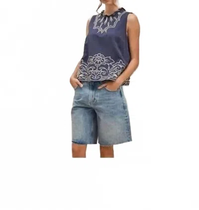 Aaron & Amber Mesa Top In Midnight In Multi
