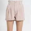 Aaron & Amber Paperbag Short In Pink In Pink