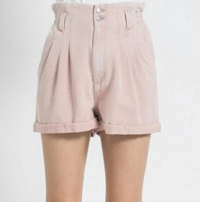 Aaron & Amber Paperbag Short In Pink