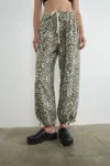 Aaron & Amber Relaxed Fit Pull On Pants In Leopard In Animal Print