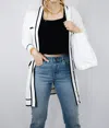 Aaron & Amber Rose Cardigan In Off White In White