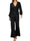 Aaron & Amber Sequins Jumpsuit In Black In Black