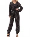 Aaron & Amber Sequins Jumpsuit In Black In Black