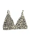 Aaron & Amber Swimsuit Top Gold Animal Print Pattern Swimwear In Animal Print