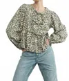 Aaron & Amber Tie From Denim Top In Leopard