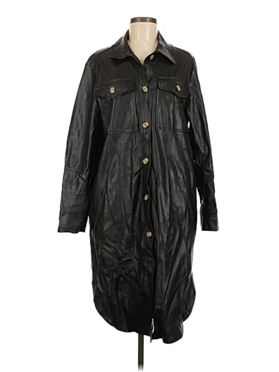 Pre-owned Aaron & Amber Trenchcoat In Black