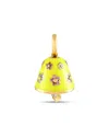 Aaron Basha 18k 0.36 Ct. Tw. Diamond & Sapphire Bell Charm