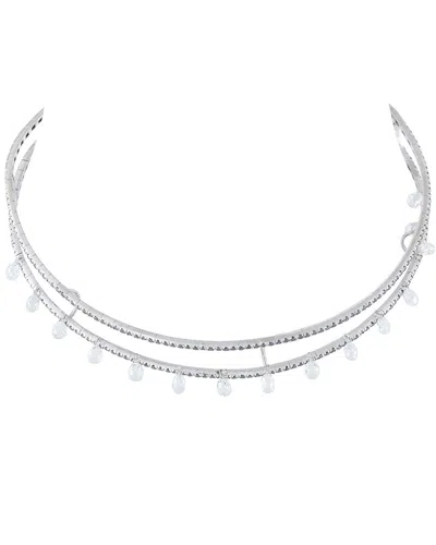 Pre-owned Aaron Basha 18k 13.25 Ct. Tw. Diamond Necklace (authentic Pre-loved) In Metallic