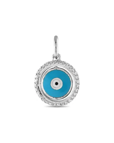 Aaron Basha 18k Evil Eye Charm In Metallic