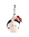 Aaron Basha 18k White Gold Enamel Diamond Girl Charm Ab35-111324 In Multi