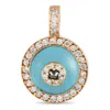 Aaron Basha 18k Rose Gold Diamond And Crystal Round Charm Ab11-111124 In Gold