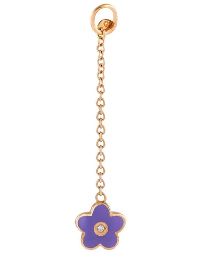 Aaron Basha 18k Rose Gold Flower Pendant