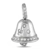 Aaron Basha 18k White Gold 0.38ct Diamond Bell Pendant Ab11-080825 In White