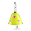 Aaron Basha 18k White Gold Neon Yellow Enamel Bell Charm Ab40-111324 In White