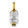 Aaron Basha 18k Yellow And White Gold Diamond And Sapphire Enamel Car Charm Ab03-111424 In White