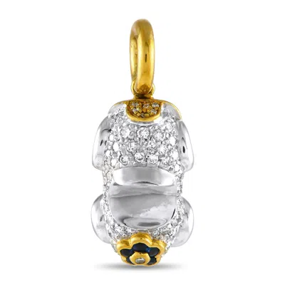 Aaron Basha 18k Yellow And White Gold Diamond And Sapphire Enamel Car Charm Ab03-111424