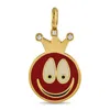 Aaron Basha 18k Yellow Gold Diamond And Enamel Smiley Face Charm Ab17-111824 In Gold