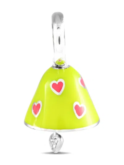 Pre-owned Aaron Basha 18kt White Gold Bell Charm