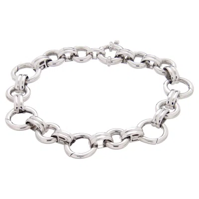 Pre-owned Aaron Basha 18kt White Gold Charm Bracelet With Five Pendants