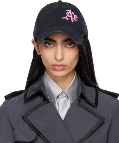 Aaron Esh Black 'ae' Cap